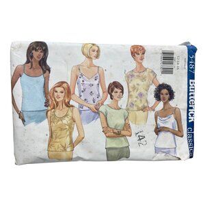 Butterick 5487 Sewing Pattern Sizes 12 14 16 Tops Sleeveless Multi Style CUT